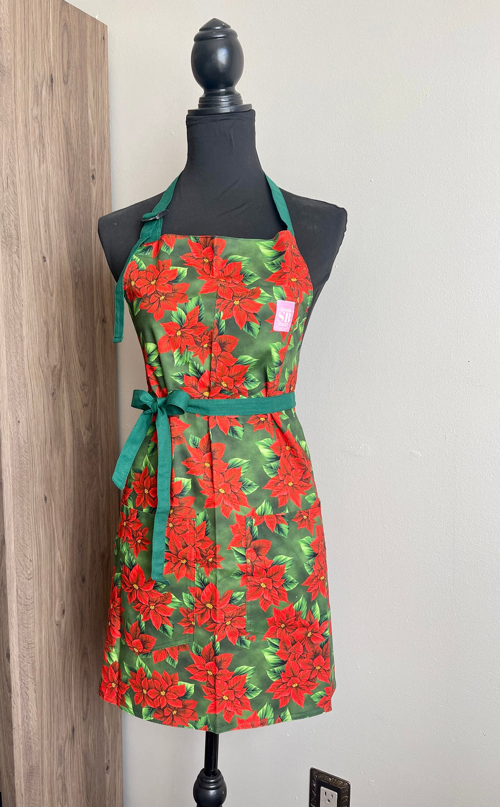 Everyday Apron in Poinsettias