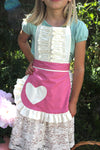 Vintage darling mini me apron in pink