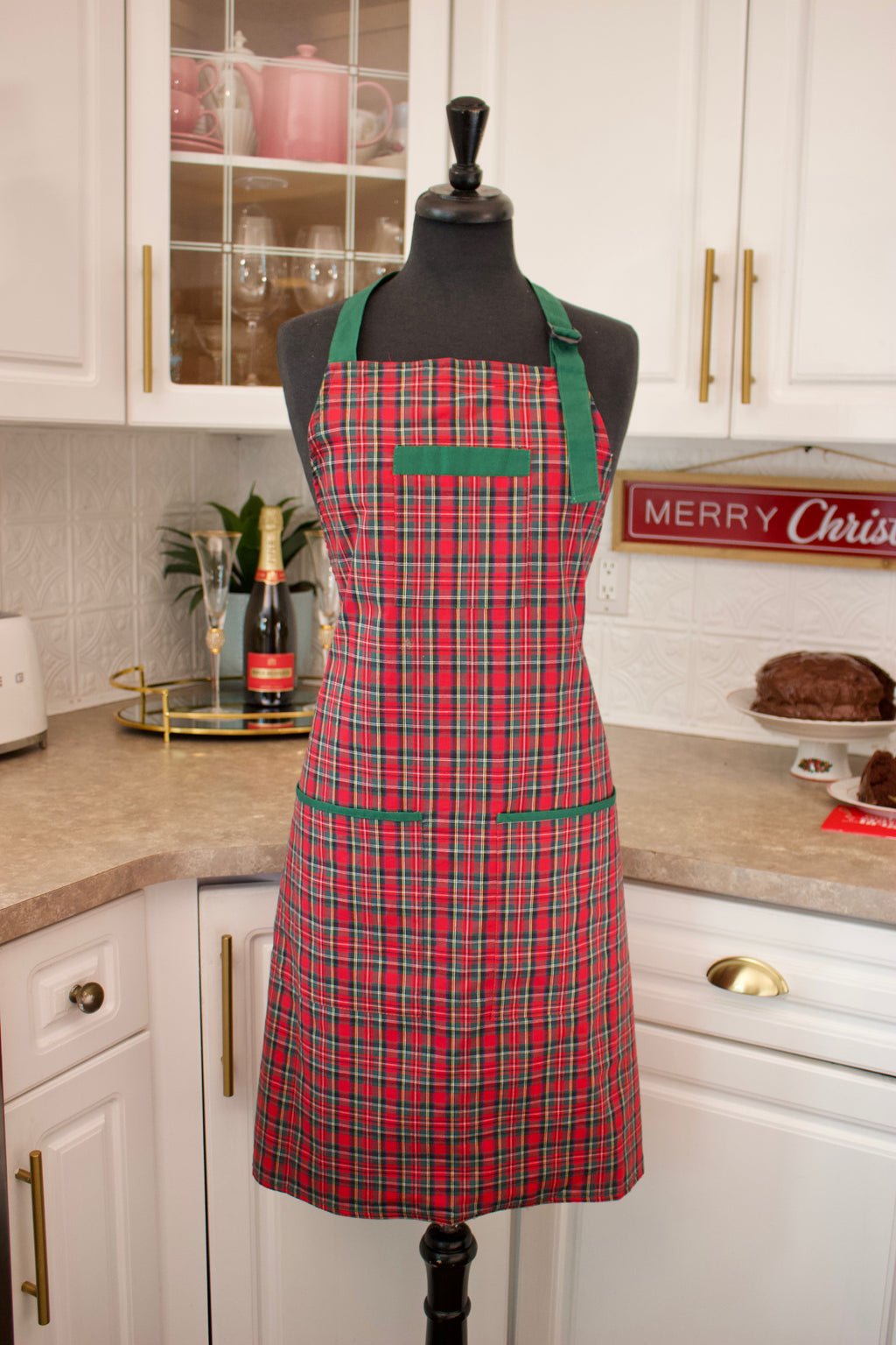 The Boyfriend Apron in Red Plaid For Christmas