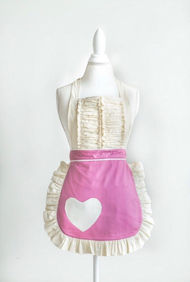 Beautiful vintage apron in pink (spring Vibes)